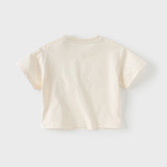 Dave&Bella Toddler Boys/Girls Summer Playful Print Classic T-shirt Tops