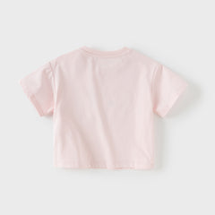 Dave&Bella Toddler Boys/Girls Summer Playful Print Classic T-shirt Tops