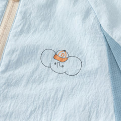 Dave&Bella Kids Boys Summer Blue Outdoor UV-protection Sunscreen Lightweight Jackets