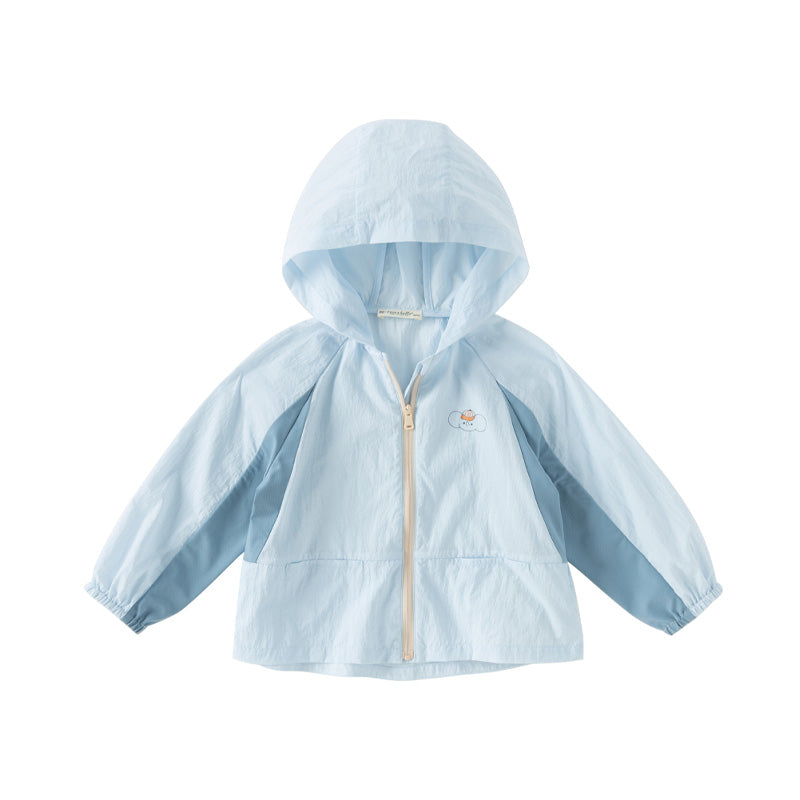 Dave&Bella Kids Boys Summer Blue Outdoor UV-protection Sunscreen Lightweight Jackets