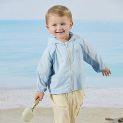 Dave&Bella Kids Boys Summer Blue Outdoor UV-protection Sunscreen Lightweight Jackets