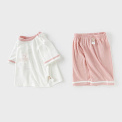 Dave&Bella Toddler Boys/Girls Blue/Pink Indoor Comfortable Pajamas