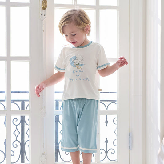 Dave&Bella Toddler Boys/Girls Blue/Pink Indoor Comfortable Pajamas