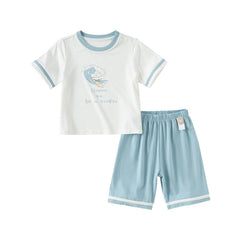 Dave&Bella Toddler Boys/Girls Blue/Pink Indoor Comfortable Pajamas