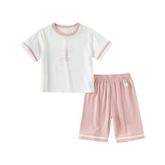 Dave&Bella Toddler Boys/Girls Blue/Pink Indoor Comfortable Pajamas