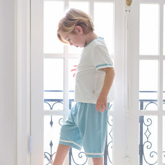 Dave&Bella Toddler Boys/Girls Blue/Pink Indoor Comfortable Pajamas