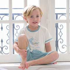 Dave&Bella Toddler Boys/Girls Blue/Pink Indoor Comfortable Pajamas