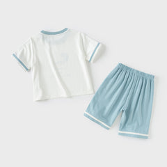 Dave&Bella Toddler Boys/Girls Blue/Pink Indoor Comfortable Pajamas