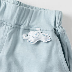 Dave&Bella Toddler Boys Summer Blue/Light Grey Casual Drawstring Loose Pants