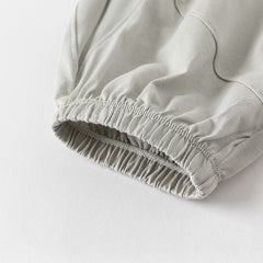 Dave&Bella Toddler Boys Summer Blue/Light Grey Casual Drawstring Loose Pants