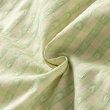Dave&Bella Toddler Girls Summer Cotton Green Plaid Bubble Sleeve Dress (wallet bag)