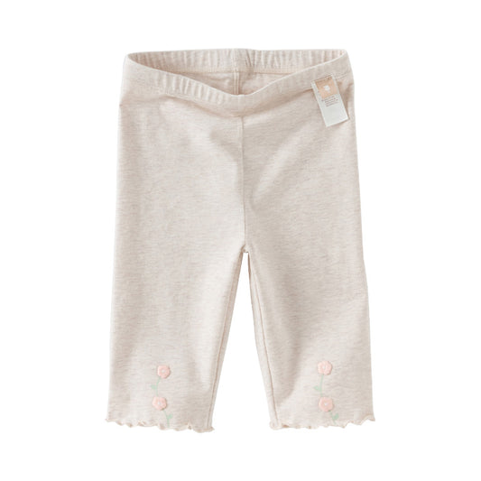 Dave&Bella Toddler Girls Summer Cute Beige/Grey Slim Leggings