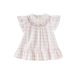 Dave&Bella Girls Summer Cute Cotton Purple Plaid A-line Dress