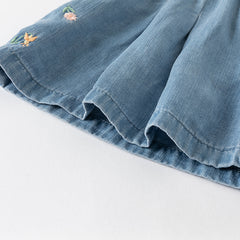 Dave&Bella Toddler Girls Toddler Girls Fashion Denim Blue Wide Casual Jean Shorts