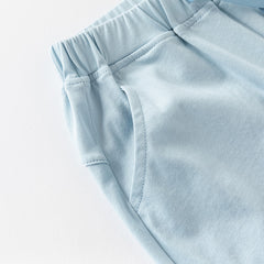 Dave&Bella Toddler Boys Summer Casual Breathable Cotton Loose Drawstring Pants