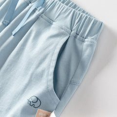 Dave&Bella Toddler Boys Summer Casual Breathable Cotton Loose Drawstring Pants