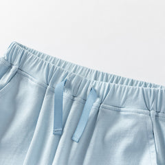 Dave&Bella Toddler Boys Summer Casual Breathable Cotton Loose Drawstring Pants