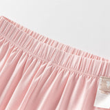 Dave&Bella Kids Girls Summer Sweet Pink Print Round Collar Soft Indoor Pajamas
