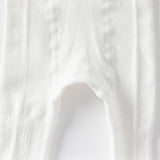 Dave&Bella Toddler Girls White Floral Stretch Footed Tights