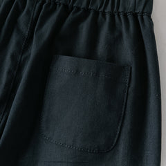 Dave&Bella Toddler Boys Summer Navy Blue Adjustable-waistband Comfortable Shorts