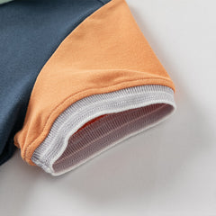 Dave&Bella Toddler Boys Summer Versatile Dark Bule Short Sleeve Formal Polos