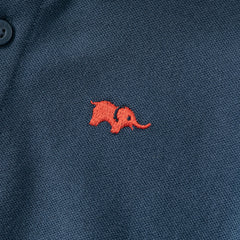 Dave&Bella Toddler Boys Summer Versatile Dark Bule Short Sleeve Formal Polos