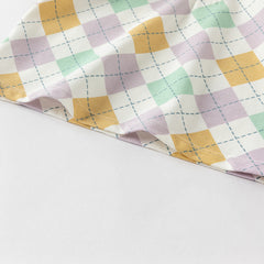 Dave&Bella Toddler Boys Summer Color-plaid Soft Cotton Polos