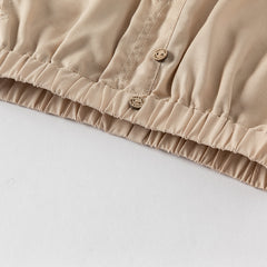 Dave&Bella Toddler Boys Summer Khaki/Army Green Straight-leg Mid-length Shorts