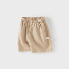 Dave&Bella Toddler Boys Summer Khaki/Army Green Straight-leg Mid-length Shorts