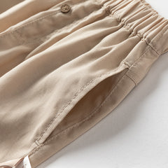 Dave&Bella Toddler Boys Summer Khaki/Army Green Straight-leg Mid-length Shorts