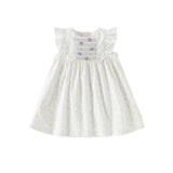 Dave&Bella Girls Summer Purple Floral Print Cotton Dress