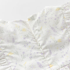 Dave&Bella Girls Summer Purple Floral Print Cotton Dress