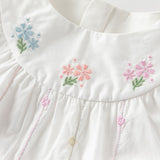 Dave&Bella Toddler Girls Summer Cute Classic White Cotton T-shirt Short Pant Sets