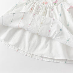 Dave&Bella Girls Summer Lovely Classic White Cotton T-shirt Short Pant Set