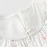 Dave&Bella Toddler Girls Summer Cute Classic White Cotton T-shirt Short Pant Sets