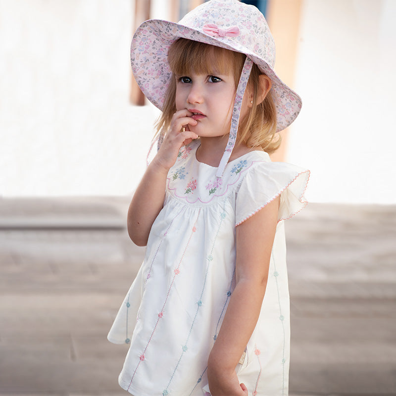 Dave&Bella Toddler Girls Summer Cute Classic White Cotton T-shirt Short Pant Sets