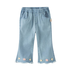 Dave&Bella Girls Summer Nine-Minute Flared Trousers Pants