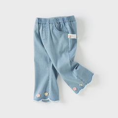 Dave&Bella Girls Summer Nine-Minute Flared Trousers Pants
