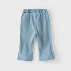 Dave&Bella Girls Summer Nine-Minute Flared Trousers Pants