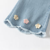Dave&Bella Toddler Girls Nine-Minute Flared Jeans Pants