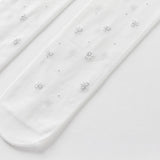 Dave&Bella Kids Girls Summer Versatile White Stretchy Lightweight Footed Tights