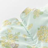 Dave&Bella Toddler Girls Summer Green Floral Chinese-style Breathable A-line Mesh Dress