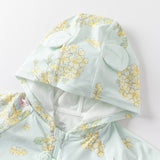 Dave&Bella Toddler Girls Summer Cute Green-floral Outdoor UV-protection Sunscreen Jacket