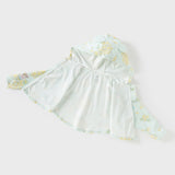 Dave&Bella Toddler Girls Summer Cute Green-floral Outdoor UV-protection Sunscreen Jacket