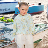 Dave&Bella Toddler Girls Summer Cute Green-floral Outdoor UV-protection Sunscreen Jacket
