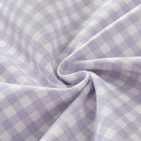Dave&Bella Girls Summer Cotton Purple Plaid Polo Cute College Dress