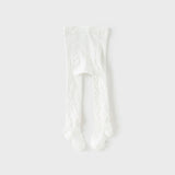 Dave&Bella Toddler Girls Summer Elegant White Stretchable Footed Tights
