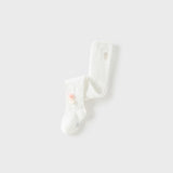 Dave&Bella Toddler Girls Summer Elegant White Stretchable Footed Tights
