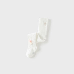 Dave&Bella Toddler Girls Summer Elegant White Stretchable Footed Tights Leggings