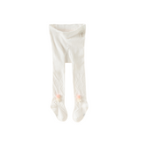 Dave&Bella Toddler Girls Summer Elegant White Stretchable Footed Tights